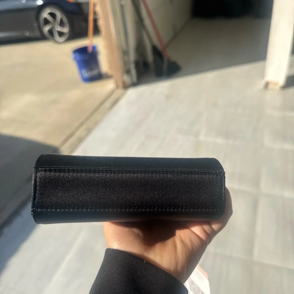 Yves Saint Laurent Black Clutch with Gold Logo and Red Details - Picture 5 of 7